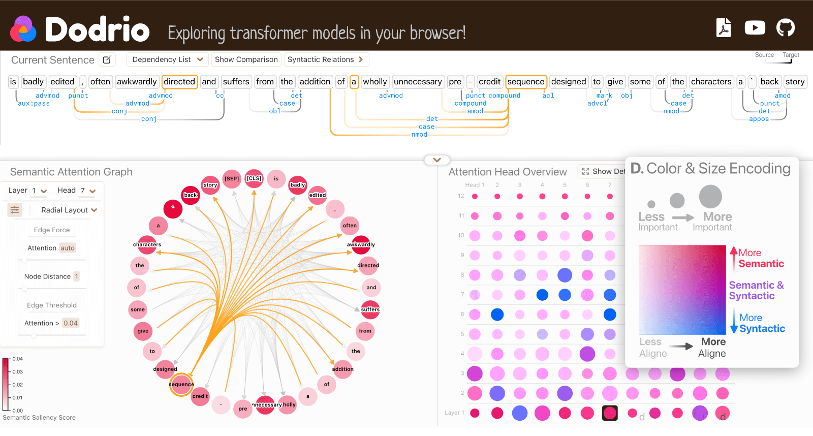 Dodrio: Exploring Transformer Models with Interactive Visualization