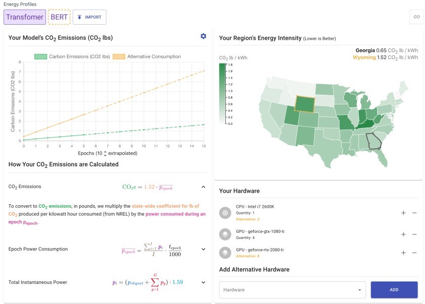 EnergyVis: Interactively Tracking and Exploring Energy Consumption for ML Models