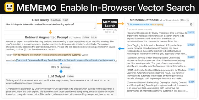 MeMemo: Vector search in your browser!